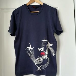 Unisex Y3 tee in blue size M